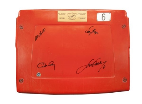 Dodger Stadium Seatback Signed by Garvey, Lopes, Russell and Cey